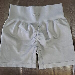 High-Waisted Gray Women's Bike Shorts